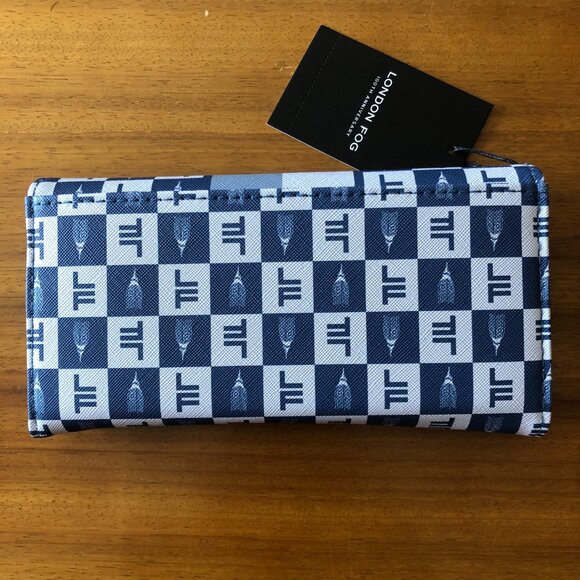London Fog LFWS23901-Navy Lara Signature Flap Wallet 100th Year Anniversary $48 - Picture 12 of 12